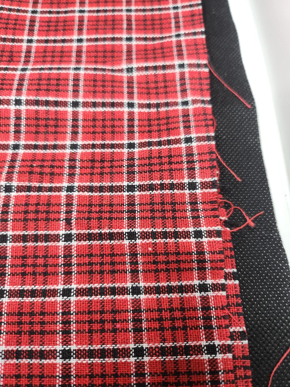 Red Plaid Fabric Roll for Home & Craft Projects 10x16 Inch